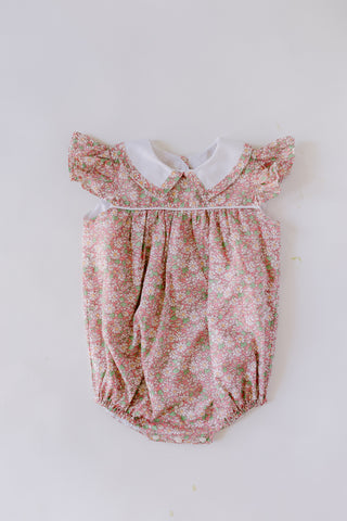 Pukatuka Pink Daisy Liberty Romper-Dear James Exclusive