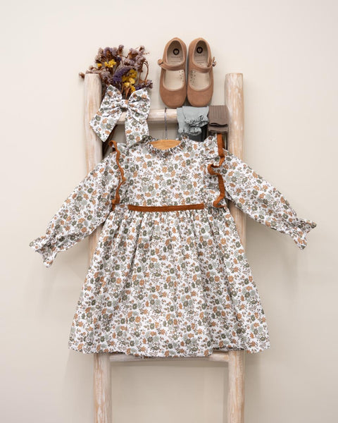 Pukatuka Brown Liberty Floral Dress