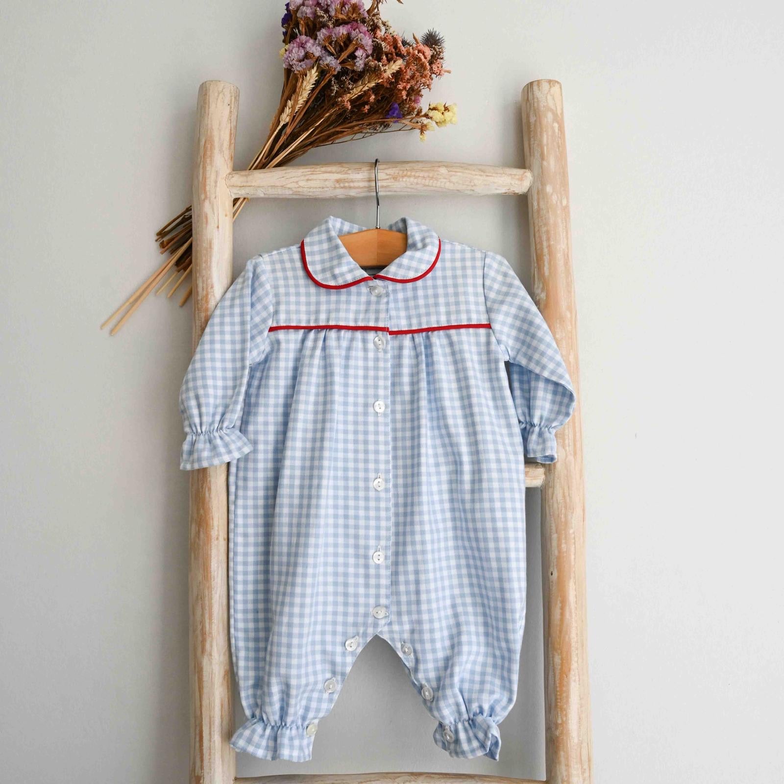 Pukatuka Baby Boy Gingham Pajamas