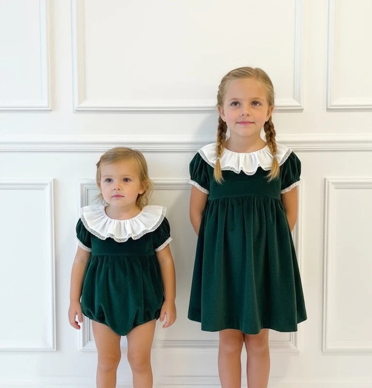 Pukatuka Green Velvet Romper