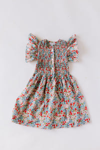 Pukatuka Red Liberty Flutter Sleeve Dress