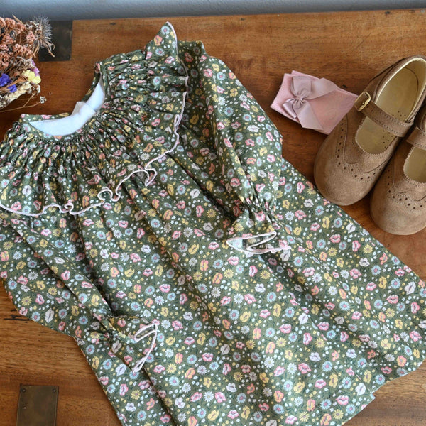 Pukatuka Green Liberty Floral Dress, Set & Bubble