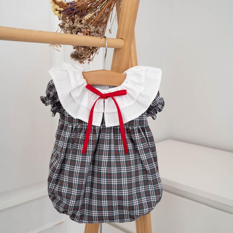 Pukatuka Girls Plaid Romper