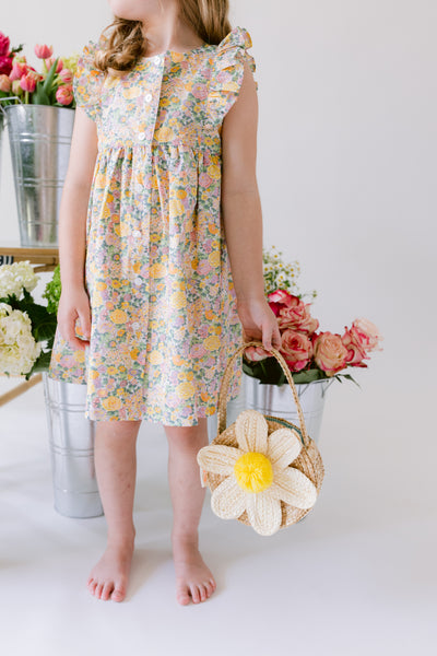 Pukatuka Yellow Liberty Dress-Dear James Exclusive