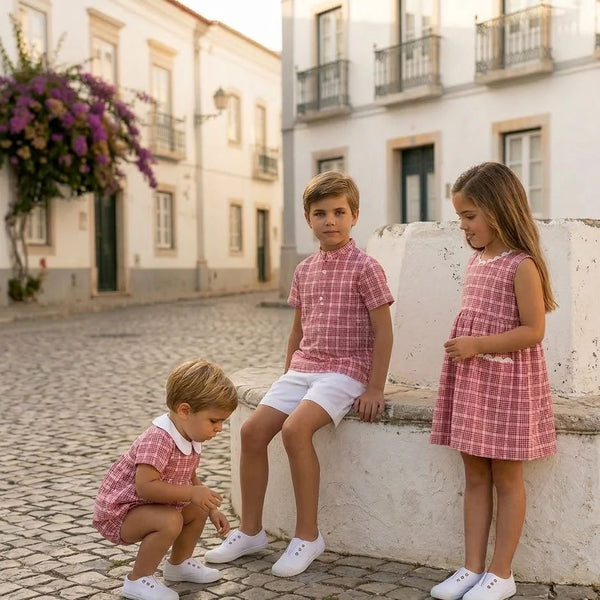 Pukatuka Red Check Romper