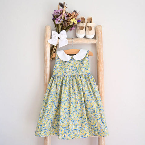 Pukatuka Blue & Yellow Floral Dress/Romper