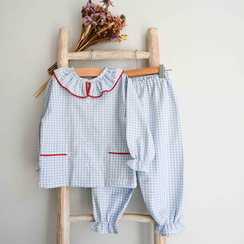 Pukatuka Girls Gingham Pajamas