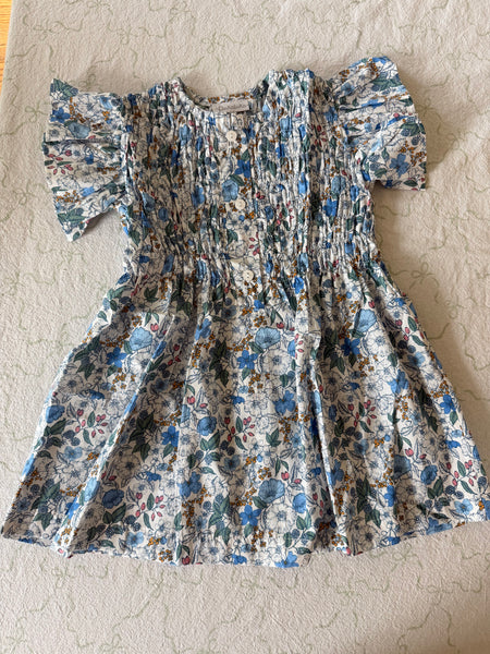 Pukatuka Blue Liberty Flutter Dress- Exclusive