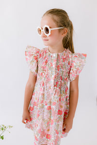 Pukatuka Pink Liberty Flutter Sleeve Dress