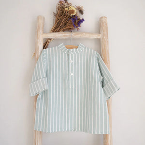 Pukatuka Green Stripes Mao Shirt