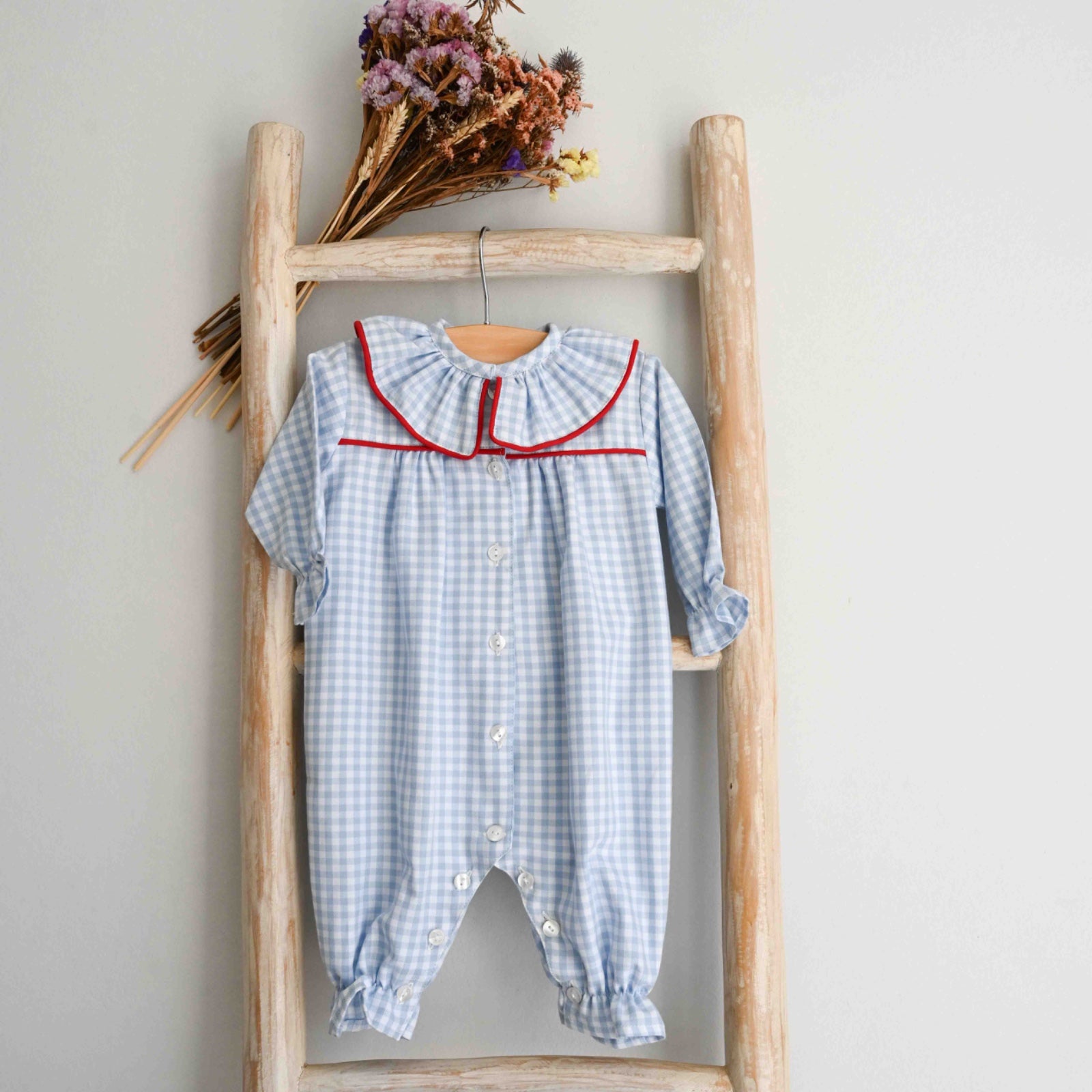 Pukatuka Baby Girl Gingham Pajamas