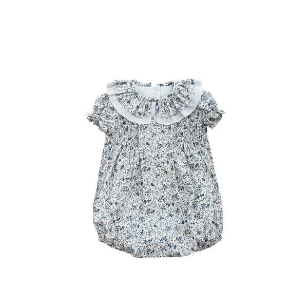 Pukatuka Blue Fall Floral Romper