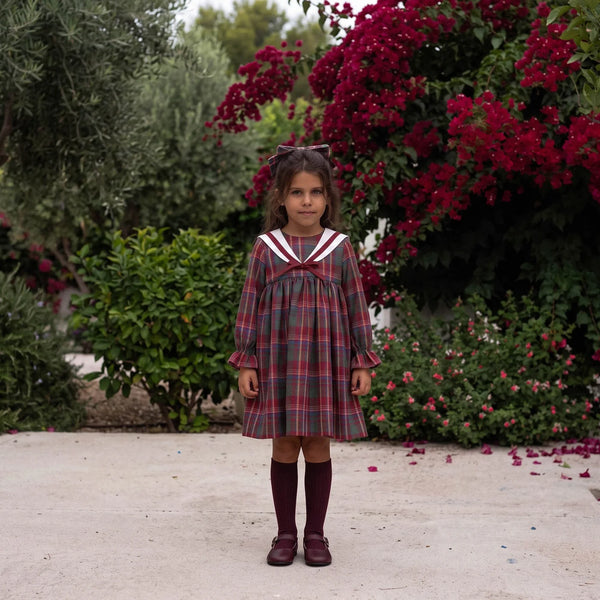 Pukatuka Clementine Tartan Sailor Dress