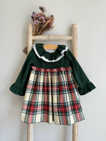 Pukatuka Cord & Tartan Dress