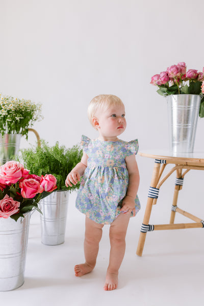 Pukatuka Blue Liberty Romper- Dear James Exclusive