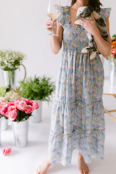 Pukatuka Blue Liberty Mom Dress-Dear James Exclusive