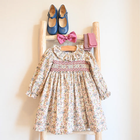 Pukatuka Hand Smocked & Embroidered Dress