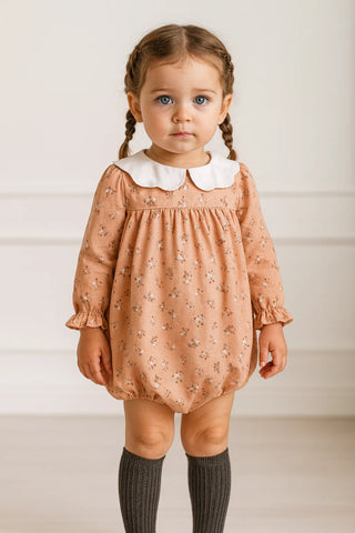 Pukatuka Floral Scallop Collar Romper