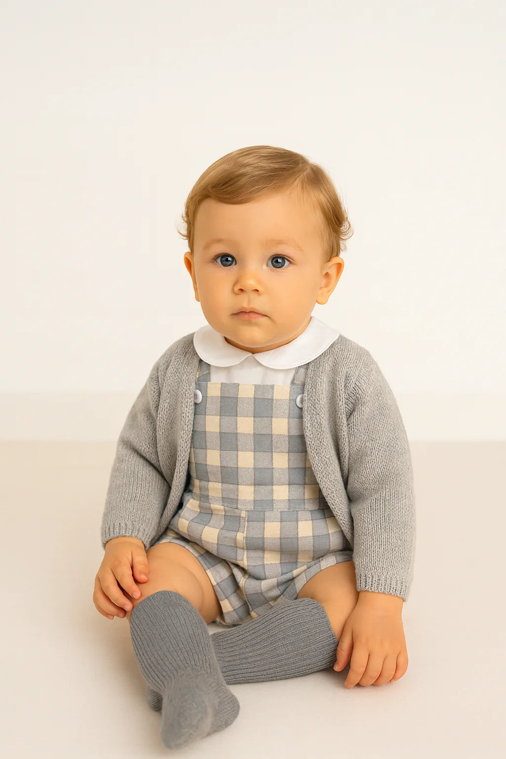 Pukatuka Blue Plaid Overalls