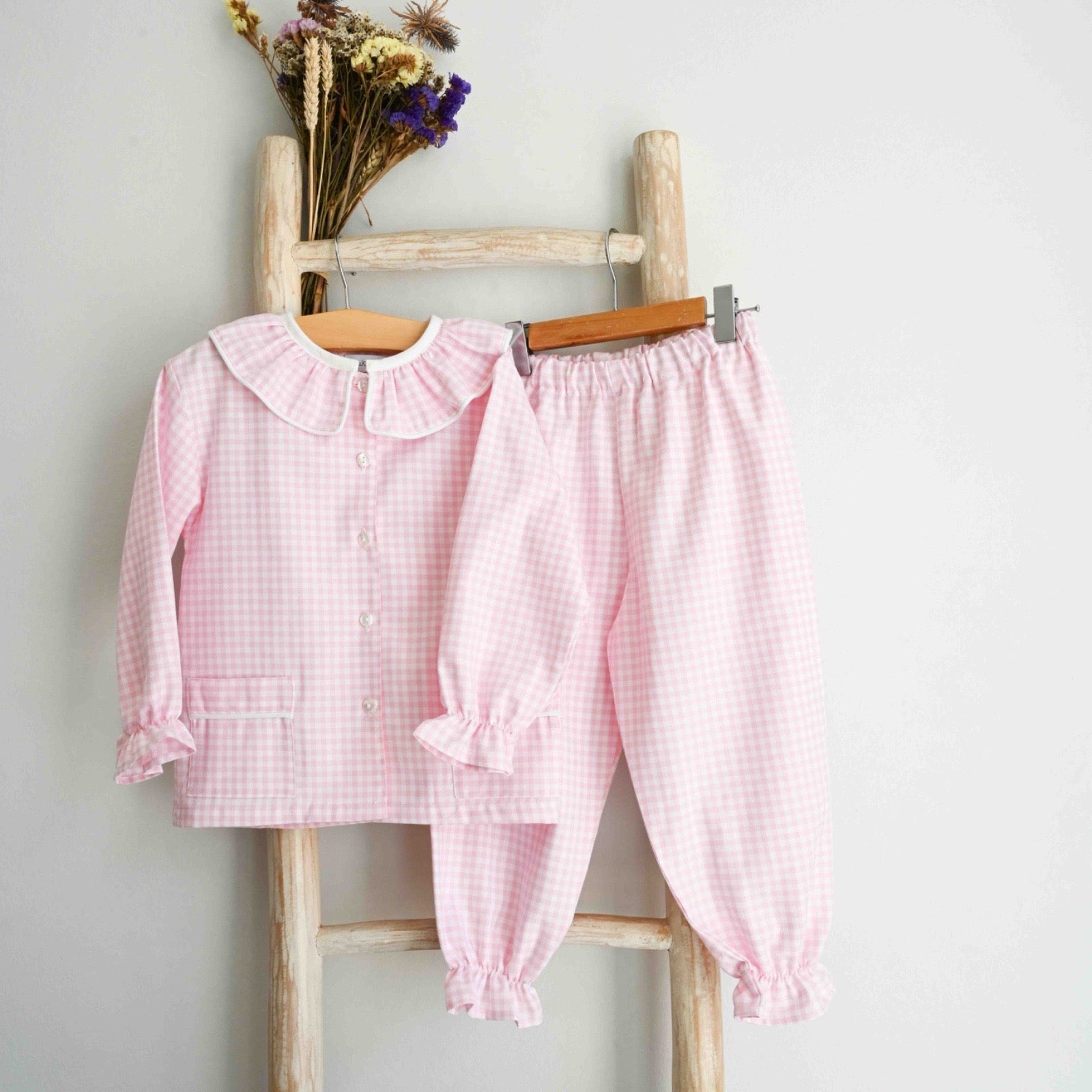 Pukatuka Girls Gingham Pajamas