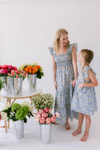 Pukatuka Blue Liberty Mom Dress-Dear James Exclusive