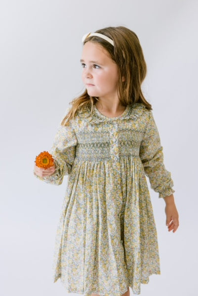 Love George Betsy Ann Yellow Dress Bloomer Set/Dress