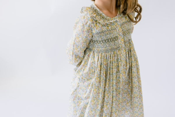 Love George Betsy Ann Yellow Dress Bloomer Set/Dress