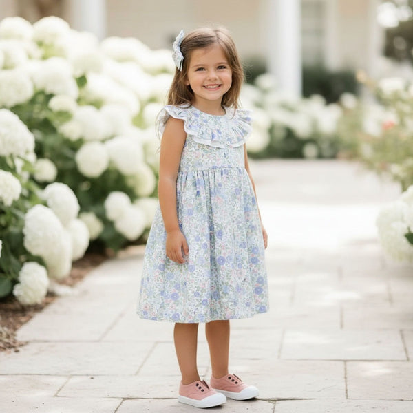 Pukatuka Blue Floral Button Down Dress