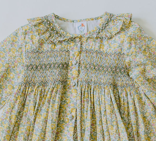 Love George Betsy Ann Yellow Dress Bloomer Set/Dress
