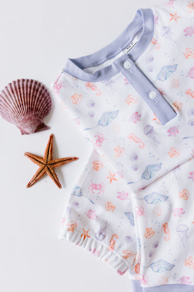 Love George Under the Sea Pajamas-Purple